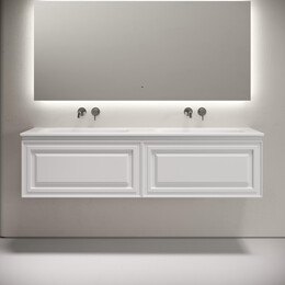 Тумба подвесная с раковиной-столешницей Sancos Very 160 см VR80W, Bianco (раковина Grace ​CN7023wx​) - фото 