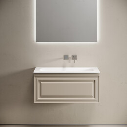 Тумба подвесная с раковиной Sancos Very 90 см VR90CE, Beige soft (раковина Grace ​CN7019wx​) - фото 