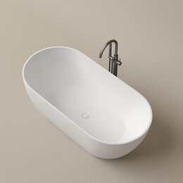 Ванна отдельностоящая Sancos Leaf 170x80 см FB20MW, белый матовый - фото 