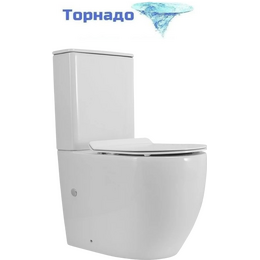 Унитаз-компакт безободковый Art&Max Парма AM6089CPRVTSC с крышкой Soft-close (система смыва торнадо) - фото 