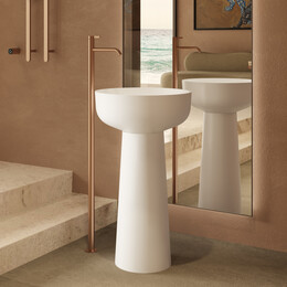 Раковина напольная Solid Surface Vincea 48 см VBS-4SP02MW, белый матовый - фото 