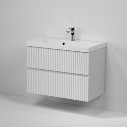 Тумба подвесная с раковиной Mirsant Mars 80 см (раковина Premier 80) - фото 