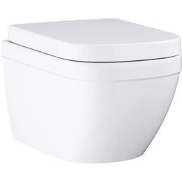 Унитаз подвесной безободковый Grohe Euro Ceramic 39693000 с крышкой микролифт (система смыва Торнадо) - фото 