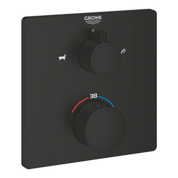 Смеситель для ванны Grohe Grohtherm 1022112430, чёрный матовый - фото 