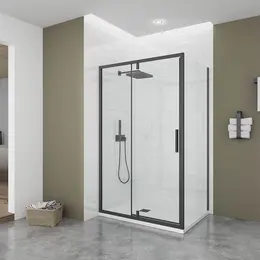 Душевое ограждение Veconi Ottimo 120х90 см OP20B-SP-12090-01-C9, чёрный матовый/прозрачное - фото 