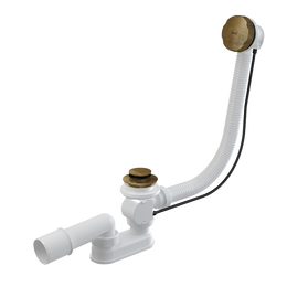 Сифон для ванны AlcaPlast A55 ANTIC металл - фото 