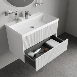 Тумба подвесная с раковиной Iddis Билд (Bild) 80 см BIL80W1i95K - фото 