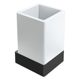 Стакан для зубных щеток Boheme Qubic 10724-B, цвет чёрный - фото 