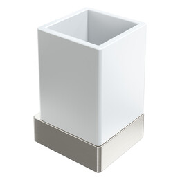 Стакан для зубных щеток Boheme Qubic 10724-NB, цвет никель - фото 