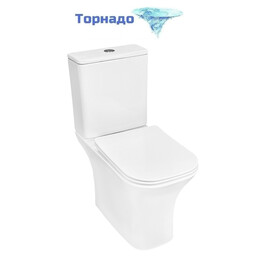 Унитаз-компакт безободковый Azario Кона AZ-1315A с тонкой крышкой микролифт (Система смыва Торнадо) - фото 