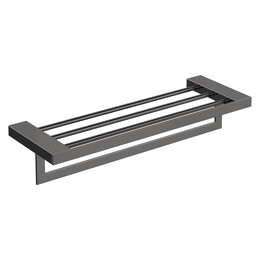 Полка для полотенец Boheme Qubic 10737-SGM, цвет графит глянец - фото 