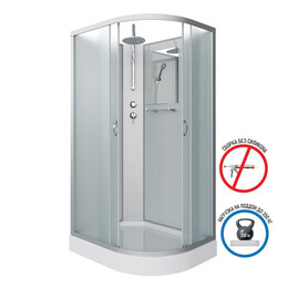 Душевая кабина Niagara Classic 120x80 см 33121423LBKT, хром/матовое (безсиликоновая сборка) - фото 