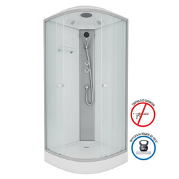 Душевая кабина Niagara Eco 100x100 см E100/13/MT, хром/матовое (безсиликоновая сборка) - фото 