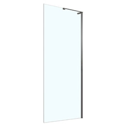Душевая перегородка Loranto Кронос 90 см AZ-6310-90-BGM-CL (стекло 8 мм) вороненая сталь/прозрачное - фото 