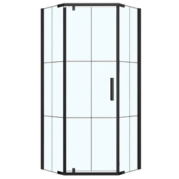 Душевое ограждение Loranto Sunway 100x100 см CS-816H-100, чёрный матовый/лофт клетка - фото 