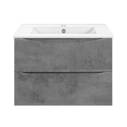 Тумба подвесная с раковиной Vincea Mia Slim 60 см VMC-2MC600S1BT (раковина VBS-13960S1) Beton - фото 