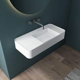 Раковина подвесная Vincea Солид Серфейс (Solid Surface) 120 см VWB-6S412MW, белый матовый - фото 