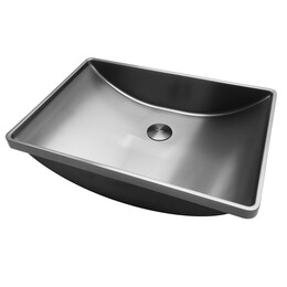 Раковина врезная на столешницу Abber Wasser Kreis 51 см AF2404GM, оружейная сталь - фото 