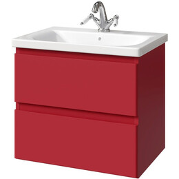 Тумба подвесная с раковиной Caprigo Форте 65 см 36110eml-017.000.00.20, красный - фото 