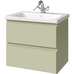 Тумба подвесная с раковиной Caprigo Форте 65 см 36110-SF024, зеленый - фото 