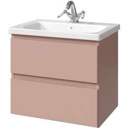 Тумба подвесная с раковиной Caprigo Форте 65 см 36110-SF026, розовый - фото 