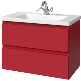 Тумба подвесная с раковиной Caprigo Форте 80 см 36112eml-017.000.00.20, красный - фото 
