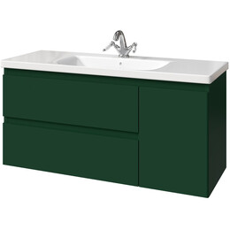 Тумба подвесная с раковиной-столешницей Caprigo Форте 120 см 36117R eml-063.000.00.20, зелёный - фото 