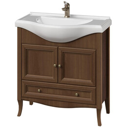 Тумба напольная с раковиной Caprigo Лион 80 см 38313-036.000.00.20, тёмное дерево - фото 