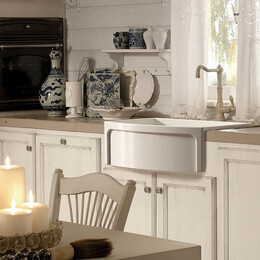 Кухонная мойка Kerasan Hanna Glasse Devon 75 см 544101 - фото 