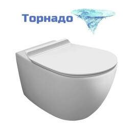 Унитаз подвесной безободковый Simas Vignoni VI18VERT bi (система смыва Торнадо) - фото 