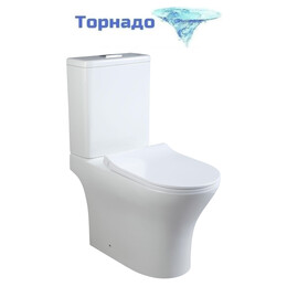 Унитаз-компакт Aquatek Тея AQ2701T-00 с тонкой крышкой микролифт (система смыва Торнадо) - фото 