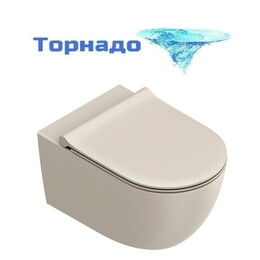 Унитаз подвесной безободковый Catalano Sfera 0511550029 (Система смыва торнадо) Sabbia Satinato - фото 