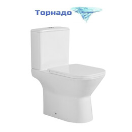Унитаз-компакт безободковый Abber Rechteck AC1221 с крышкой микролифт (система смыва Торнадо) - фото 