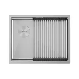 Кухонная мойка Paulmark NEXT-PRO 58-L UNI 1,2 мм PM705845-L-BS, брашированная сталь - фото 