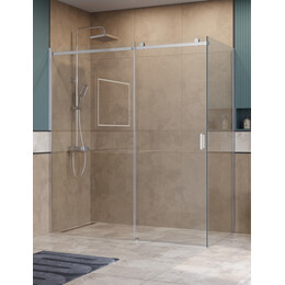 Душевое ограждение BelBagno 180x100 см SOFT_CLOSE-2-AH-1-180/100-C-Cr (стекло 8 мм) хром/прозрачное - фото 