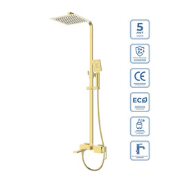 Душевая стойка BelBagno Luce LUC-VSCM-ORO, золото, Цвет производителя: золото - фото 