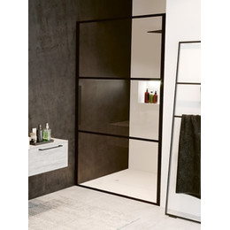 Душевая дверь Riho Grid GB 101 90 см L/R черный/прозрачное - фото 