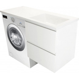 Тумба подвесная с раковиной-столешницей Эстет Dallas Luxe 115 см R, 2 ящика ФР-00002297 - фото 