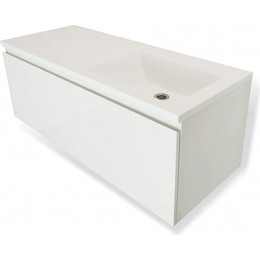 Тумба подвесная с раковиной-столешницей Эстет Dallas Luxe 130 см R, 1 ящик ФР-00002275 - фото 