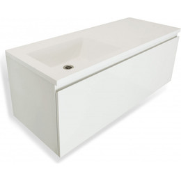 Тумба подвесная с раковиной-столешницей Эстет Dallas Luxe 115 см L, 1 ящик ФР-00002302 - фото 