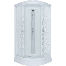 Душевая кабина Triton Стандарт А Мозаика ДН4 100х100 см, белый/узор - фото 