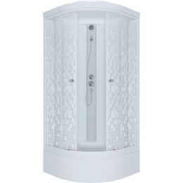 Душевая кабина Triton Стандарт В Мозаика ДН4 100х100 см, белый/узор - фото 