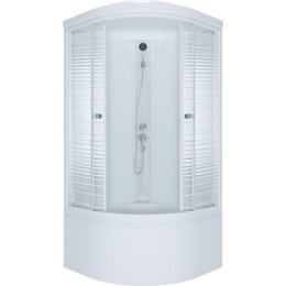 Душевая кабина Triton Стандарт Б ДН4 Аква Полосы 90х90 см, белый/узор - фото 