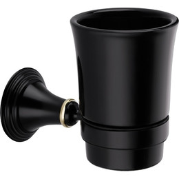 Стакан для зубных щеток Fixsen Luksor FX-71606B, цвет черный - фото 