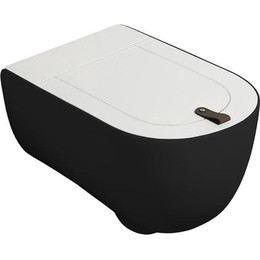 Унитаз подвесной безободковый ArtCeram The One THV001 17 00 nero matt, Цвет производителя: чёрный - фото 