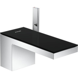 Смеситель для раковины Axor MyEdition 47012000, хром/чёрное стекло, Цвет производителя: хром, чёрное стекло - фото 