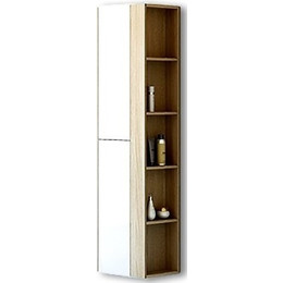 Пенал подвесной Aqwella Miami 40 см Mai.05.04, белый/беленный дуб - фото 