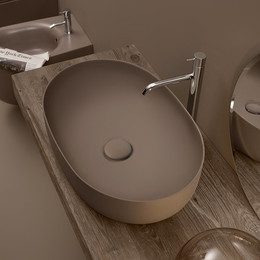 Раковина-чаша Kerasan Nolita 60 см 534375*0, бургундский - фото 