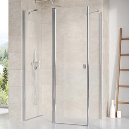 Душевое ограждение Ravak Chrome CRV2+CPS 90x90 см, белый/прозрачное - фото 