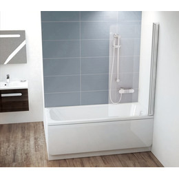 Шторка для ванны Ravak Chrome CVS1 80 см 7QR40C00Z1 R алюминий/прозрачное - фото 